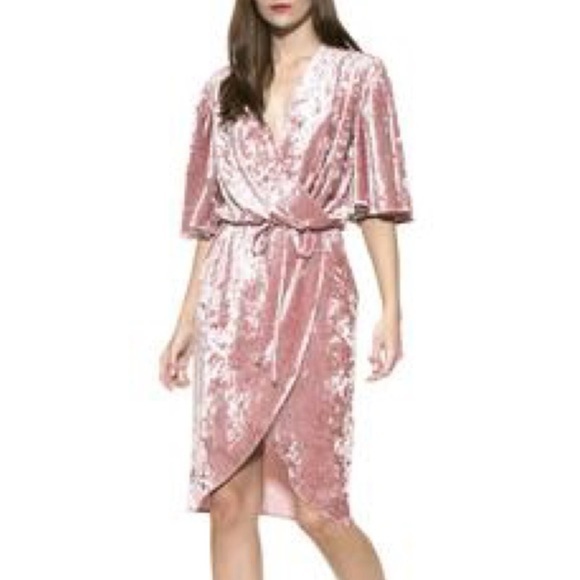NWT Alexia Admor crushed velvet rose wrap dress 3X - Picture 2 of 10